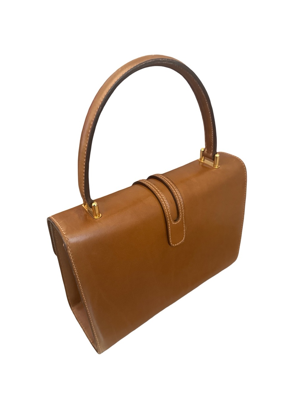 Gucci Brown Leather Top-Handle with Gold Hardware - Picture 6 of 17